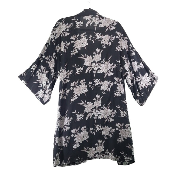 Spiritual Gangster Maya OS One Size Kimono Robe Floral Black - Picture 3 of 11